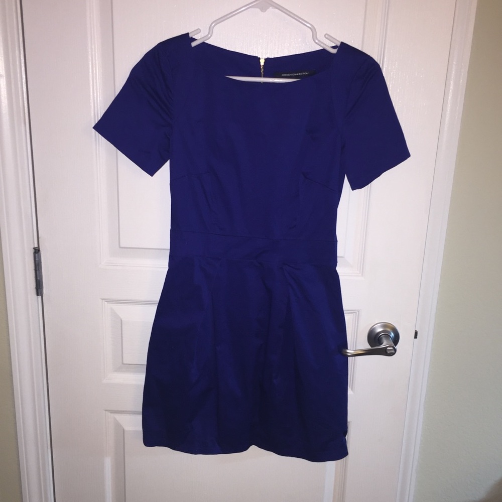 FRENCH CONNECTION monarch blue RICHIE dress 2 - Picture 4 of 8